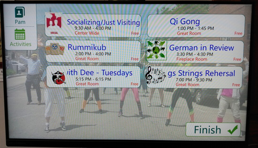 Sample computer screen image to select event